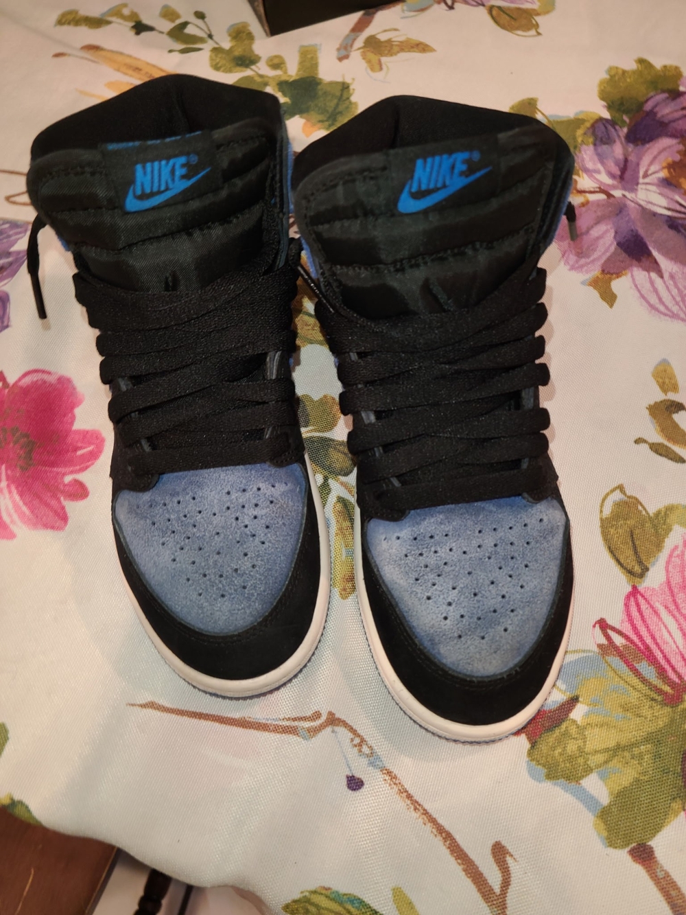 Nike Men's High-Top Sneakers in Black and Blue